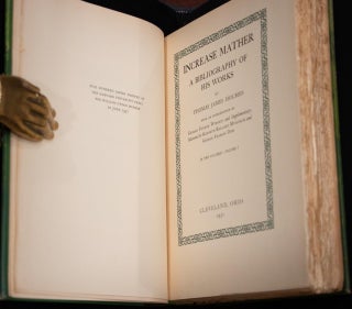 1940 Cotton Mather Increase Mather Minor Mathers Bibliography of Works Limited