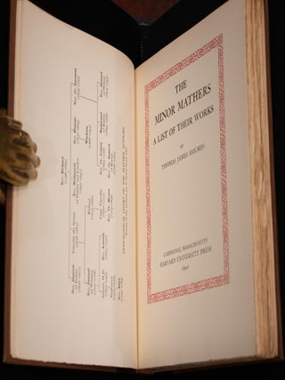 1940 Cotton Mather Increase Mather Minor Mathers Bibliography of Works Limited