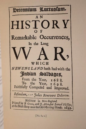 1940 Cotton Mather Increase Mather Minor Mathers Bibliography of Works Limited