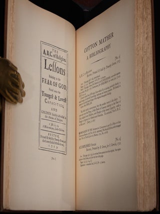 1940 Cotton Mather Increase Mather Minor Mathers Bibliography of Works Limited