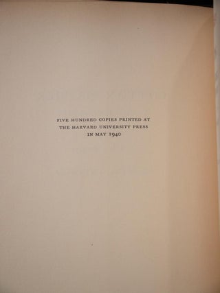 1940 Cotton Mather Increase Mather Minor Mathers Bibliography of Works Limited