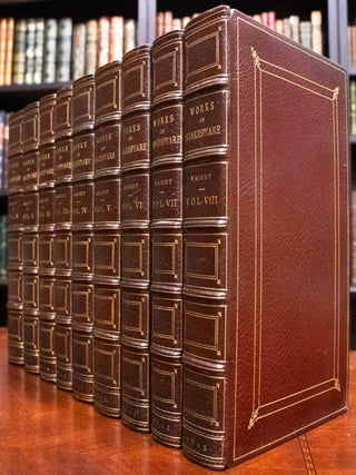 Item #733 1891 The Works of William Shakespeare Fine Leather Bindings. William Shakespeare