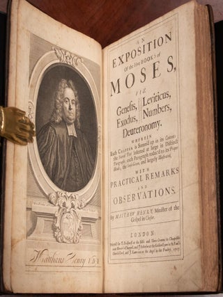 1707 An Exposition of the Five Books of Moses Torah First Edition 13" Tall Scarce