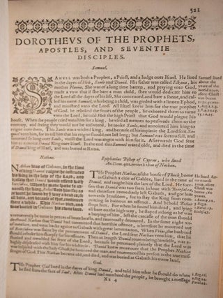 1607 The Ancient Ecclesiastical Eusebius Socrates Lives of Apostles Prophets