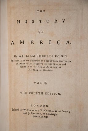 1783 The History of America William Robertson Fine Leather Bindings Folding Maps