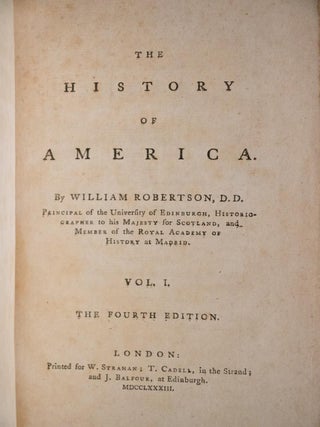 1783 The History of America William Robertson Fine Leather Bindings Folding Maps
