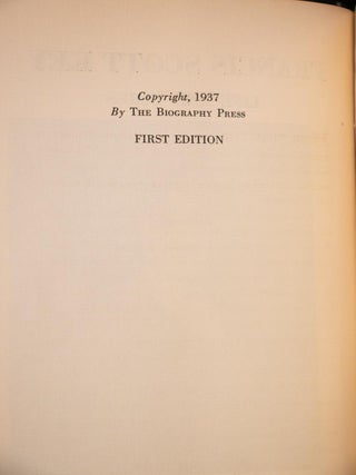 1937 Francis Scott Key Life & Times Limited Edition Signed by Author 1st Edition