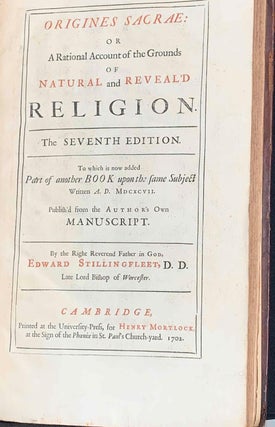 1702 Origines Sacrae Natural & Revealed Religion Folio 13" Tall 331 Years Old