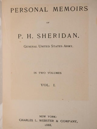 1888 Personal Memoirs of P.H. Sheridan Civil War Full Leather Illustrated Rare