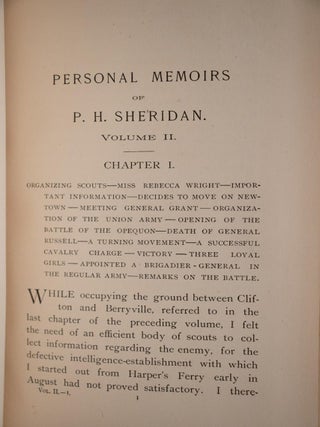 1888 Personal Memoirs of P.H. Sheridan Civil War Full Leather Illustrated Rare