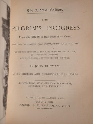 1880 Pilgrims Progress John Bunyan Cover Made From Panels of Church He Pastored