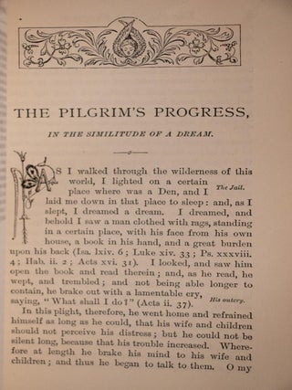 1880 Pilgrims Progress John Bunyan Cover Made From Panels of Church He Pastored