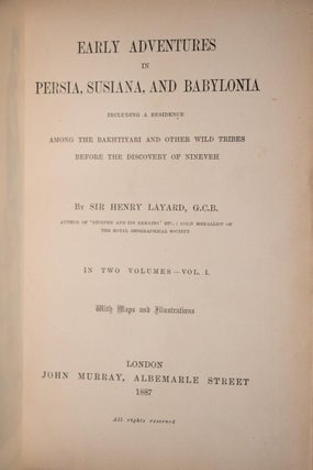 1887 Early Adventures in Persia Susiana & Babylonia First Edition Fold Out Maps