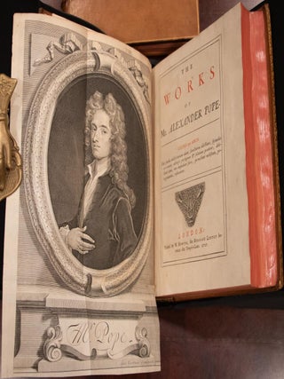 1717 The Works of Alexander Pope First Editions Rape of the Lock Odyssey 12"Tall