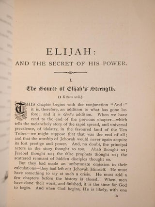 c.1880 Elijah: And The Secret Of His Power by F.B. Meyer Spurgeon Recommended