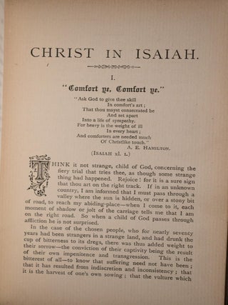 c.1880 Christ in Isaiah by F.B. Meyer Signed by Author Spurgeon Recommended