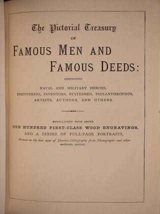 1886 The Pictorial Treasury of Famous Men & Famous Deeds Military Heroes Fine