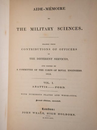 1853 Aide-Memoire to The Military Sciences Art of War Illustrated Leather Scarce