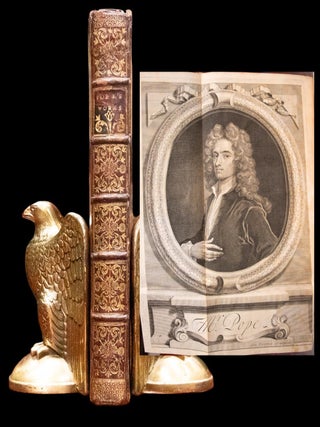Item #778 1717 The Works of Alexander Pope Fine Leather Folio 12" Tall Rare 308 Years Old....