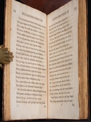 1717 The Works of Alexander Pope Fine Leather Folio 12" Tall Rare 308 Years Old