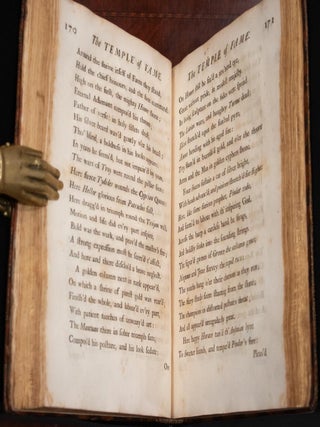 1717 The Works of Alexander Pope Fine Leather Folio 12" Tall Rare 308 Years Old