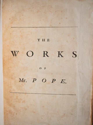 1717 The Works of Alexander Pope Fine Leather Folio 12" Tall Rare 308 Years Old