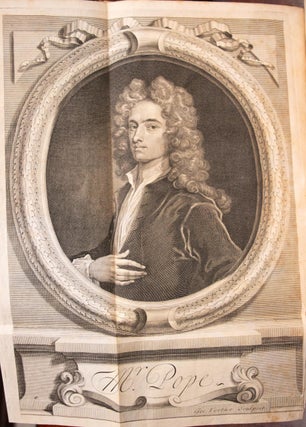 1717 The Works of Alexander Pope Fine Leather Folio 12" Tall Rare 308 Years Old