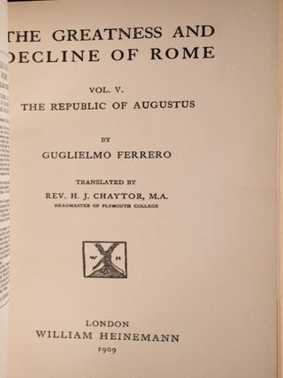 The Greatness and Decline of Rome