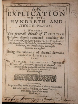 An Explication of the Hundred and Tenth Psalm