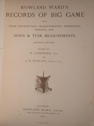 Records of Big Game
