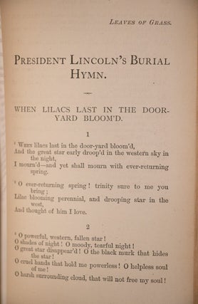 Leaves of Grass Passage To India Democratic Vistas