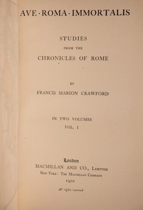 Ave Roma Immortalis Studies From The Chronicles Of Rome