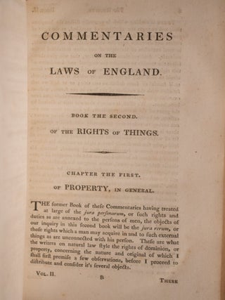 COMMENTARIES ON THE LAWS OF ENGLAND
