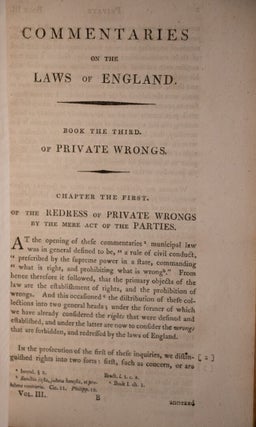 COMMENTARIES ON THE LAWS OF ENGLAND
