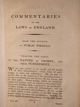 COMMENTARIES ON THE LAWS OF ENGLAND