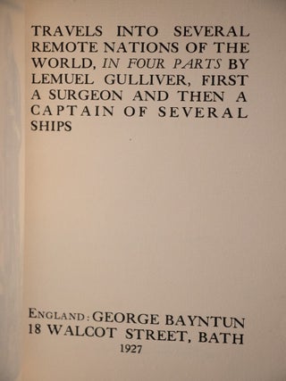 Gulliver's Travels Into Several Remote Nations of the World