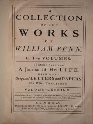 A Collection of the Works of William Penn