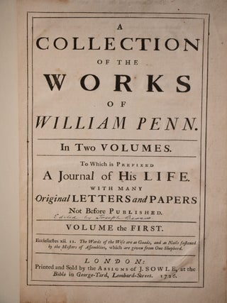A Collection of the Works of William Penn