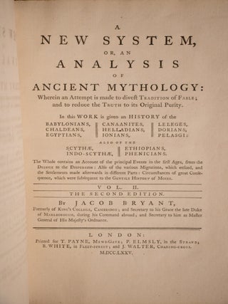 A New System Or An Analysis Of Ancient Mythology: