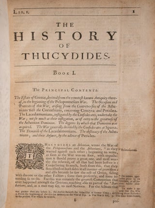 The History of the Grecian War: Eight Bookes of the Peloponnesian Warre written by Thucydides: