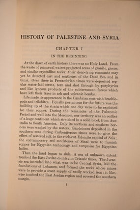 History of Palestine and Syria to the Macedonian Conquest