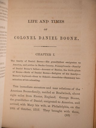Life and Times of Colonel Daniel Boone