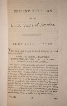 An Historical Geographical Commercial and Philosophical View of the American United States and of the European Settlements in America and the West-Indies