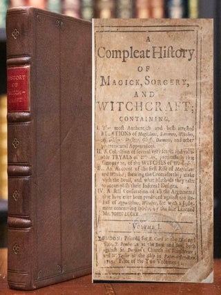 Item #999 A Compleat History OF MAGICK, SORCERY, AND WITCHCRAFT. Richard Boulton