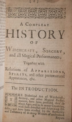 A Compleat History OF MAGICK, SORCERY, AND WITCHCRAFT.
